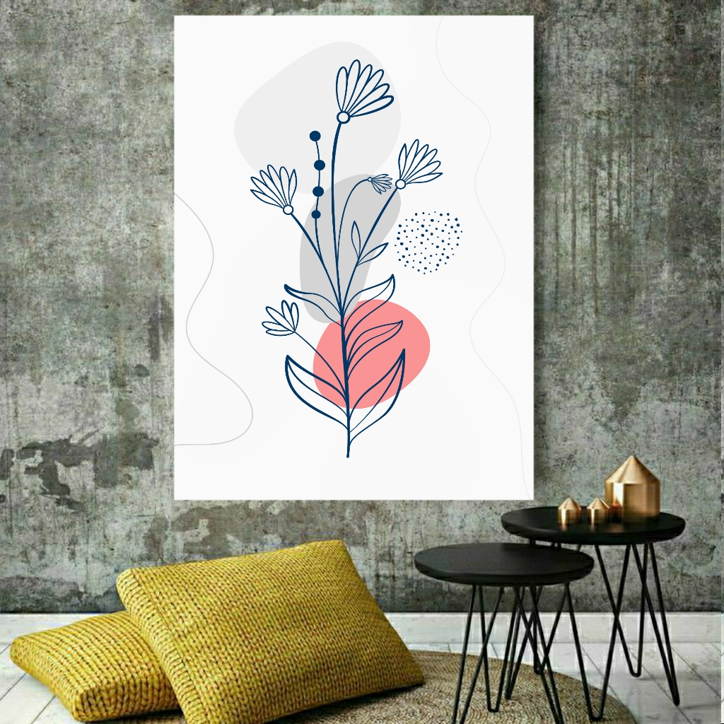 تابلو بوم طرح مدرن نقاشی مینیمال کد BL226