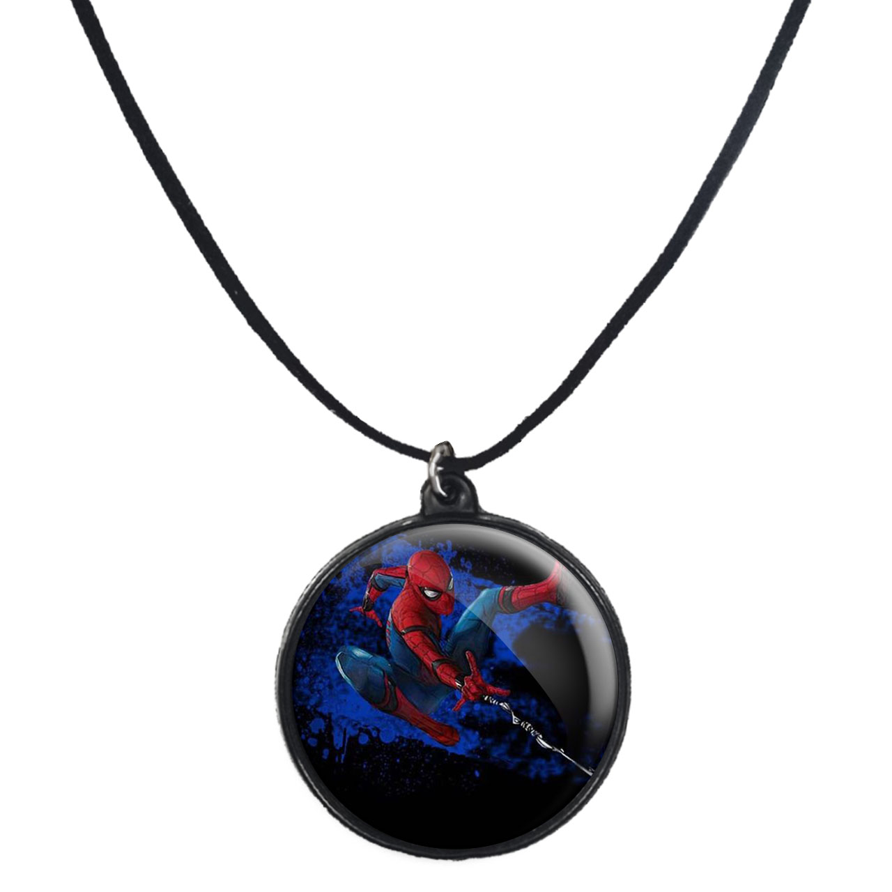 گردنبند پرمانه طرح مرد عنکبوتی کد pmb.5050 مدل دو طرفه