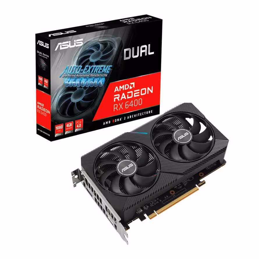 کارت گرافیک ایسوس Dual Radeon RX 6400 4GB