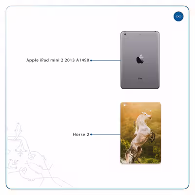 برچسب پوششی ماهوت مدل Horse-2 مناسب برای تبلت اپل iPad mini 2 2013 A1490