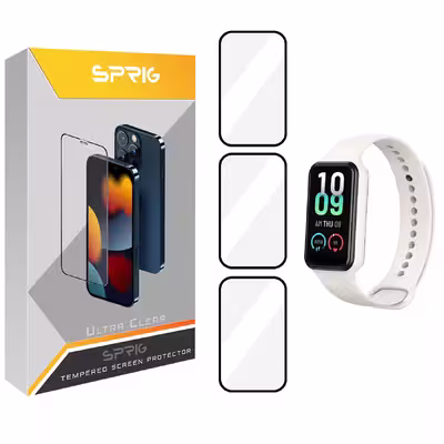 محافظ صفحه نمایش نانو اسپریگ مدل SPG مناسب برای ساعت هوشمند امیزفیت Band 7 بسته سه عددی