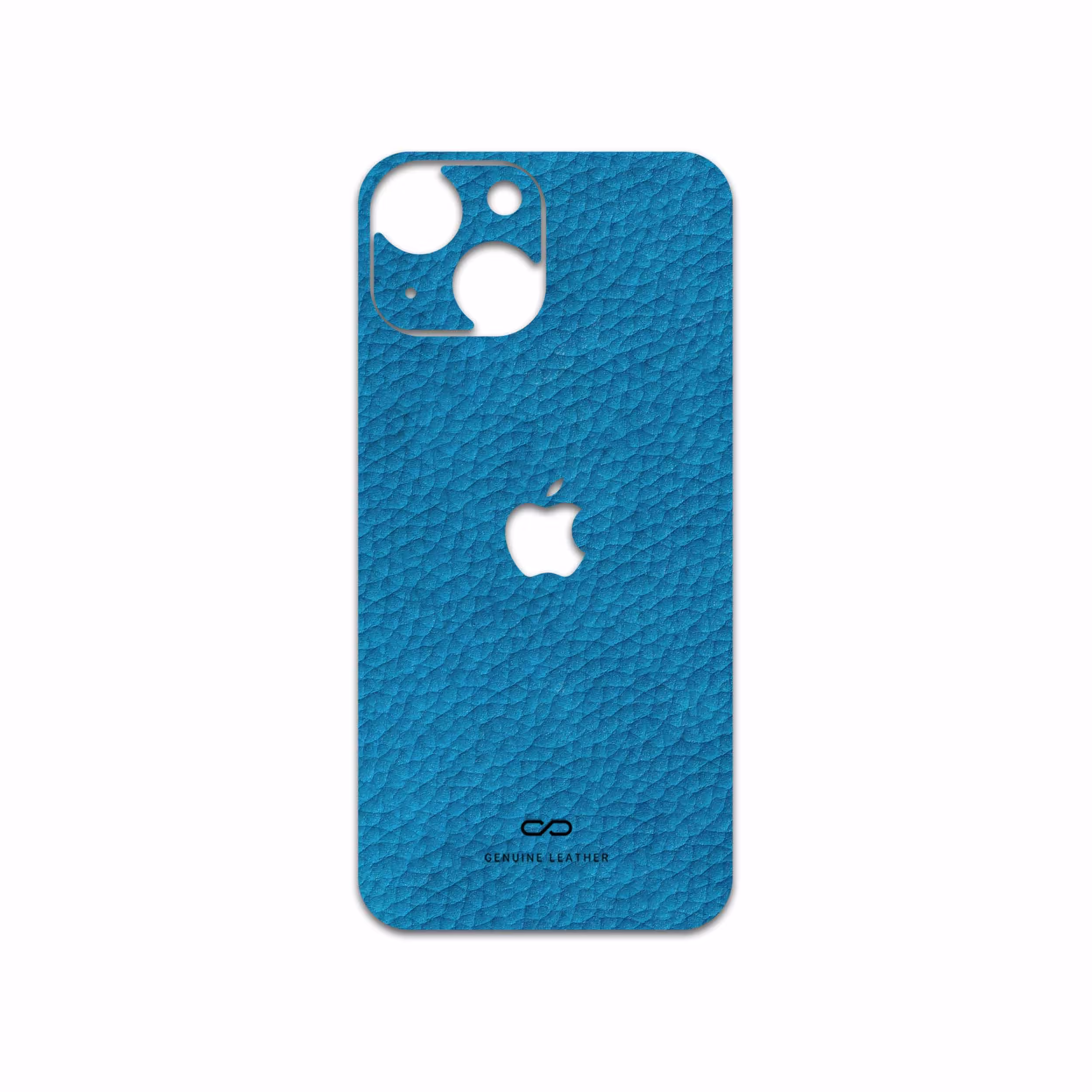 برچسب پوششی ماهوت مدل Blue-Leather مناسب برای گوشی موبایل اپل iPhone 13 Mini