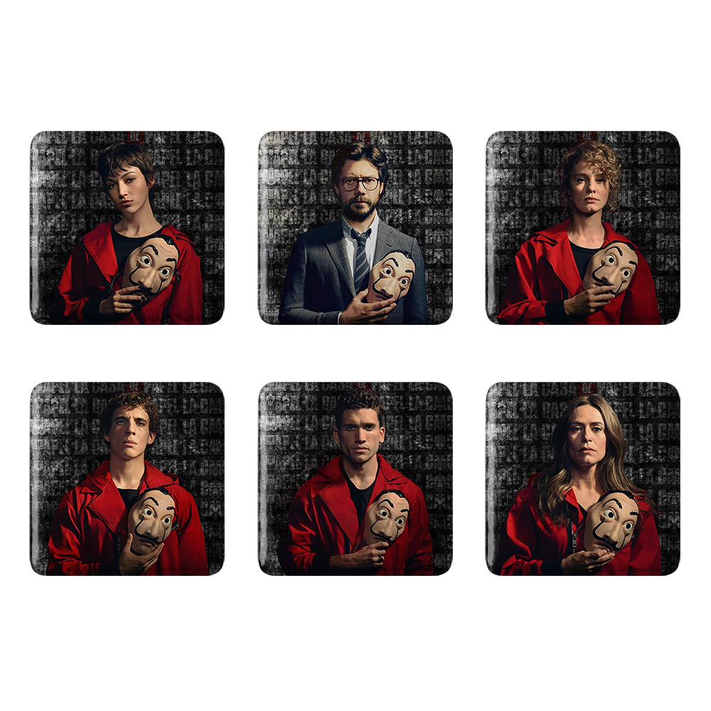 پیکسل خندالو مدل سریال Money Heist کد 191A مجموعه 6 عددی