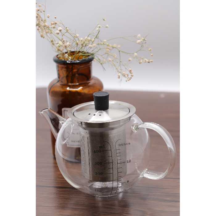 قوری در استیل بی.وی.کی مدل شفاف 400  کد 314313