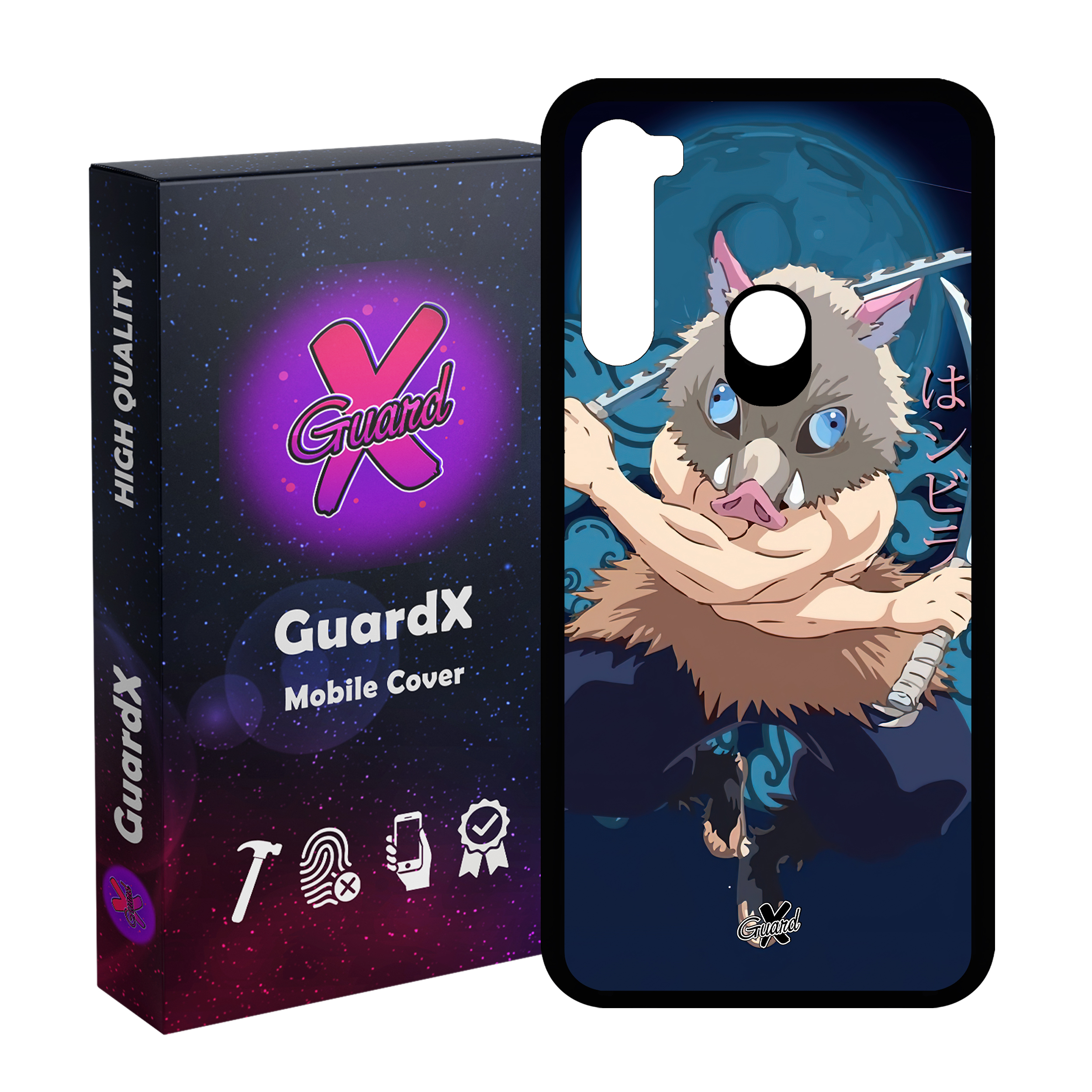 کاور گارد ایکس طرح شیطان کش انیمه مدل Glass10560 مناسب برای گوشی موبایل شیائومی Redmi Note 8