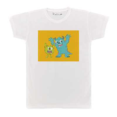 تی شرت آستین کوتاه بچگانه پرمانه طرح کارخانه هیولاها کد pmt.7804