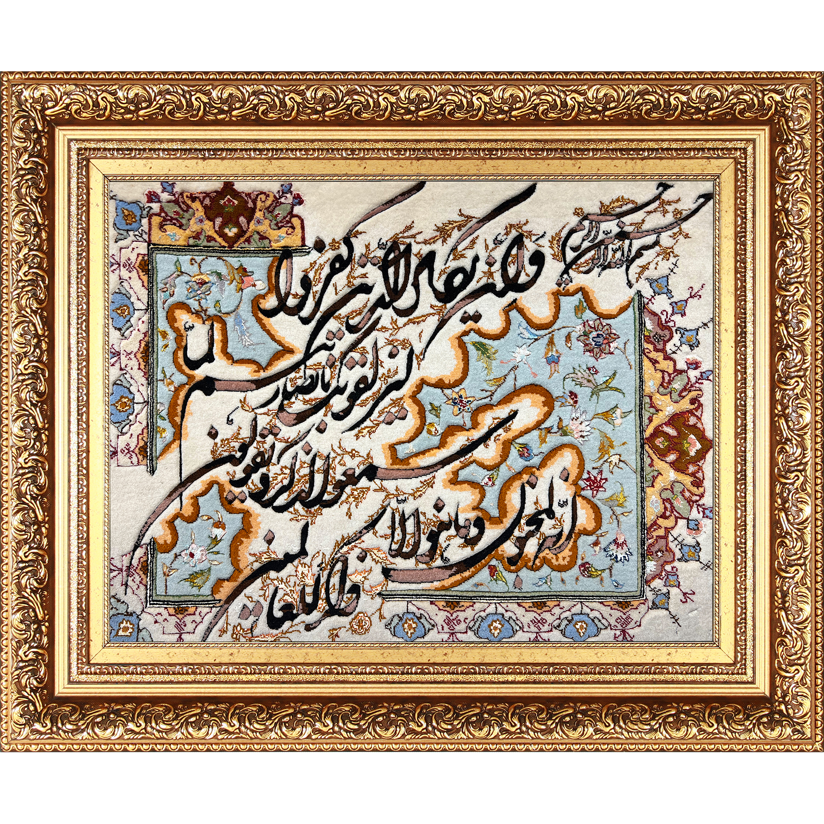 تابلو فرش دستباف فرش میرنظامی مدل وان یکاد کد 734