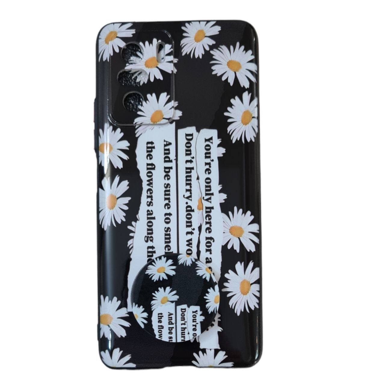 کاور طرح گل کد 328 مناسب برای گوشی موبایل شیائومی Poco F3 به همراه پاپ سوکت