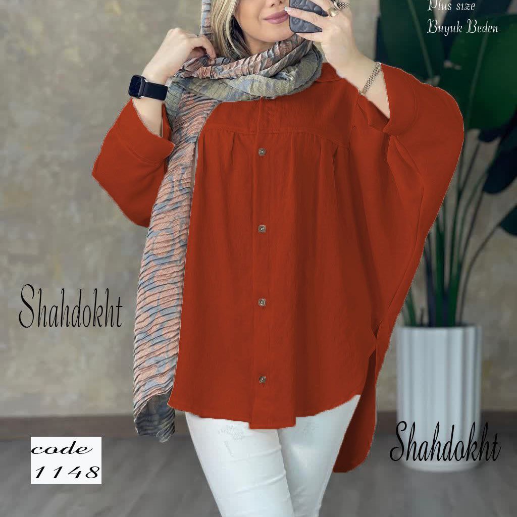 شومیز جنس بایوس نخی قد جلو ،70 پشت 80 سایز 40 تا ،62