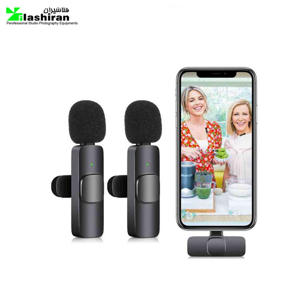 میکروفون یقه ای بی سیم انسر answer Lightning دوتایی