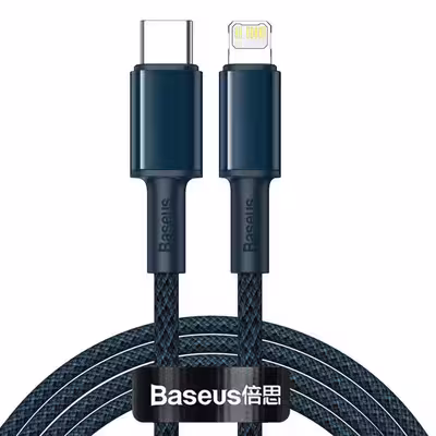 کابل تبدیل USB-C به لایتنینگ باسئوس مدل High Density 20W طول ۱ متر
