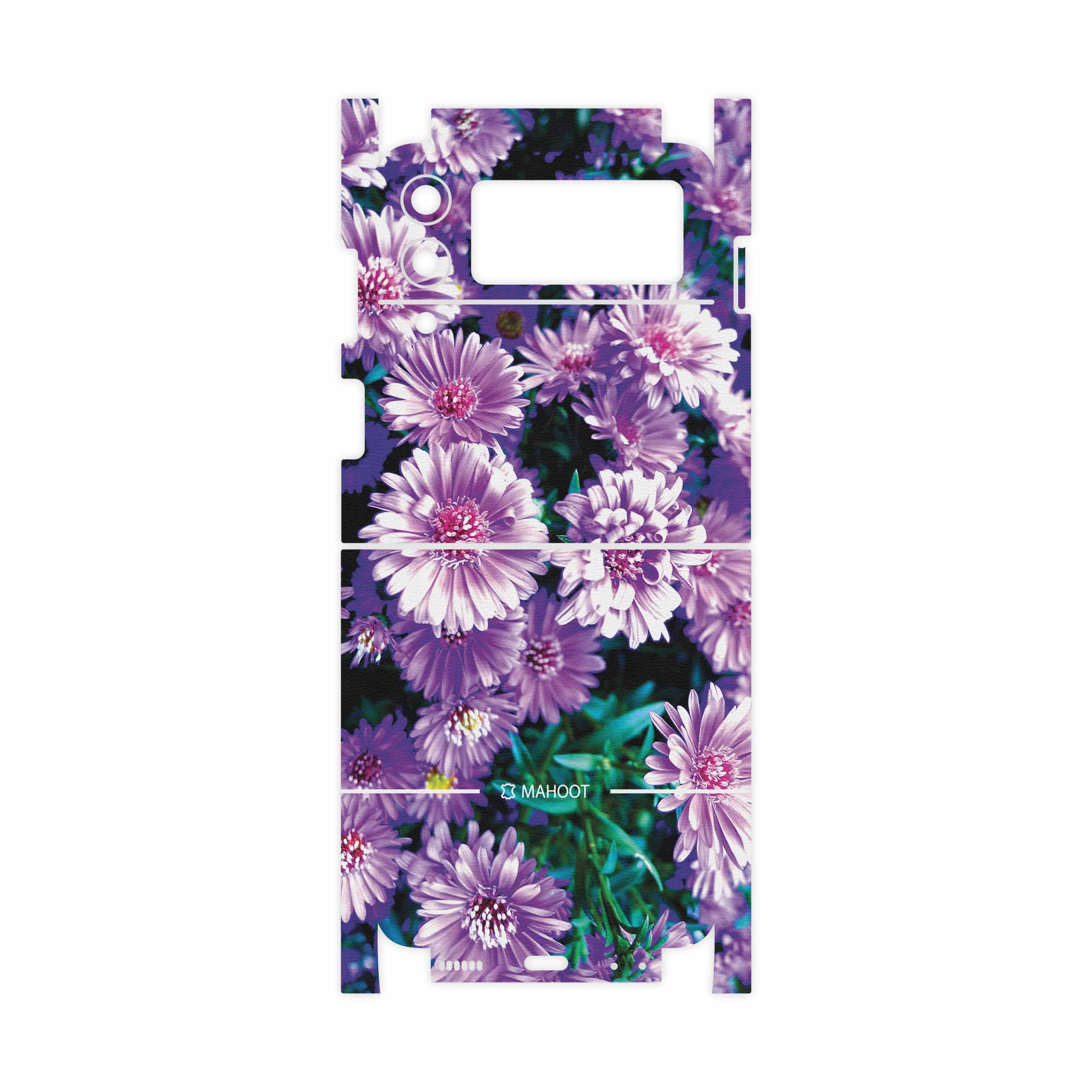 برچسب پوششی ماهوت مدل Purple-Flower-FullSkin مناسب برای گوشی موبایل سامسونگ Galaxy Z Flip3 5G