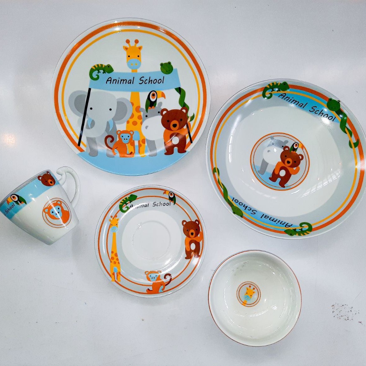 چینی 5 پارچه لورین طرح باغ وحش 1289