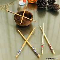 چاپ استیک چوب غذا خوری 1 جفت  (2عدد) بامبو قابل شستشو