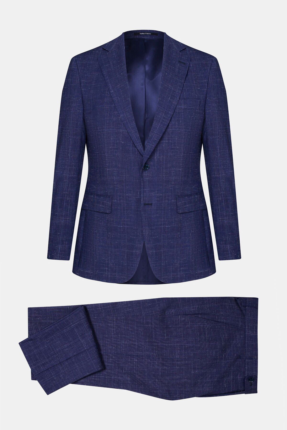 کت وشلوار آبی مردانه و شلوار دکمه سرمه‌ای W Collection