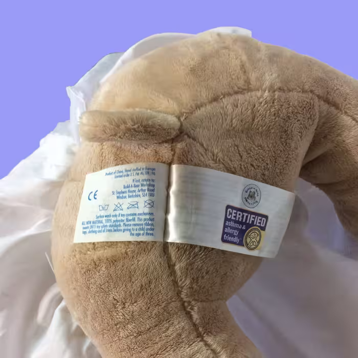 عروسک طرح خرس تدی مدل Build a Bear Wedding Dress کد SZ9/592 ارتفاع 31 سانتی‌متر