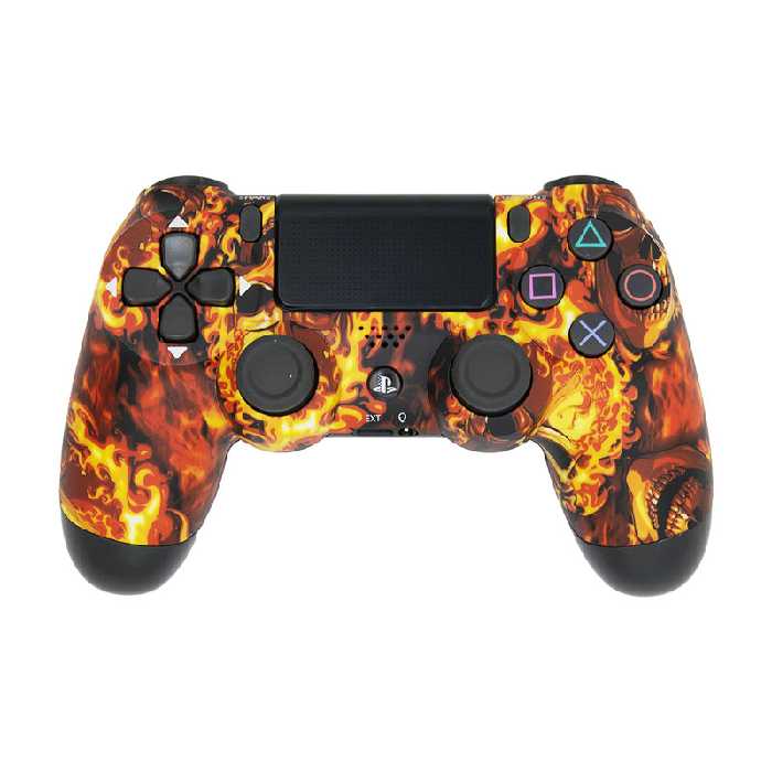 خرید و قیمت دسته پلی استیشن4 طرح جمجمه آتشین هایکپی