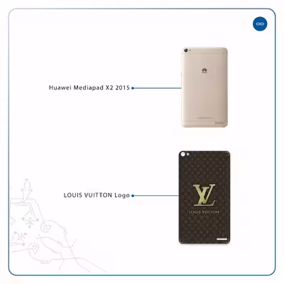 برچسب پوششی ماهوت مدل LOUIS-VUITTON-Logo مناسب برای تبلت هوآوی Mediapad X2 2015