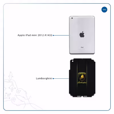 برچسب پوششی ماهوت مدل Lamborghini مناسب برای تبلت اپل iPad mini 2012 A1432