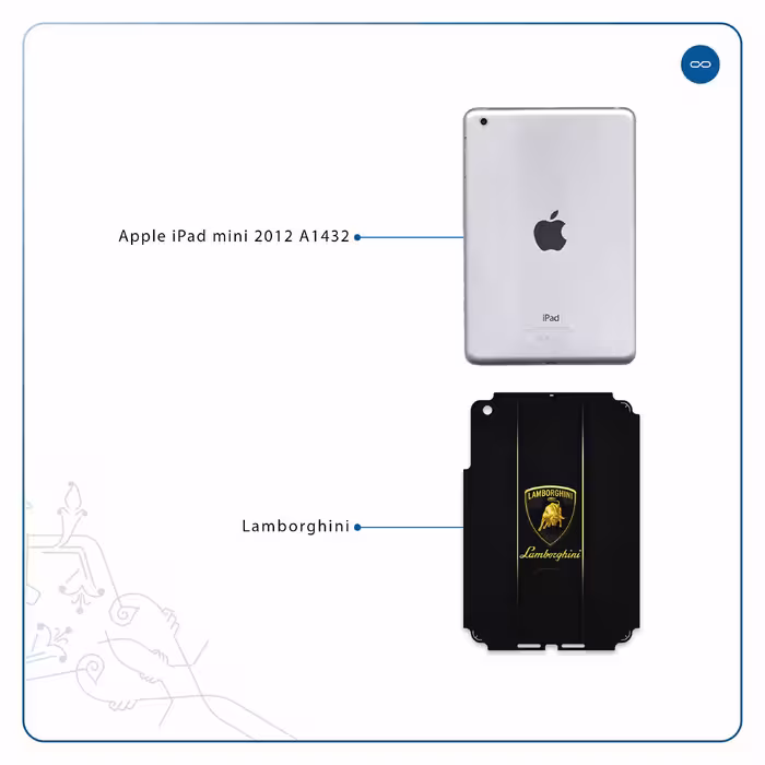 برچسب پوششی ماهوت مدل Lamborghini مناسب برای تبلت اپل iPad mini 2012 A1432