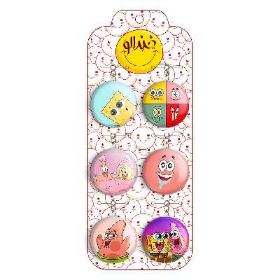 جاکلیدی خندالو طرح باب اسفنجی کد 29B مجموعه 6 عددی