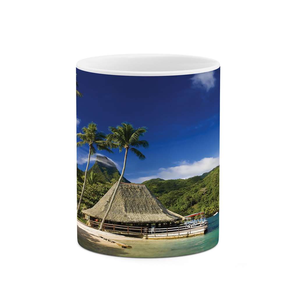 ماگ طرح خانه ساحلی مدل mgs05677