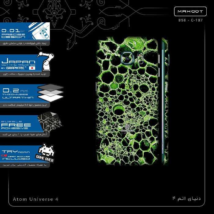 برچسب پوششی ماهوت مدل Atom Universe 4-FullSkin مناسب برای گوشی موبایل سامسونگ Galaxy S6 Edge