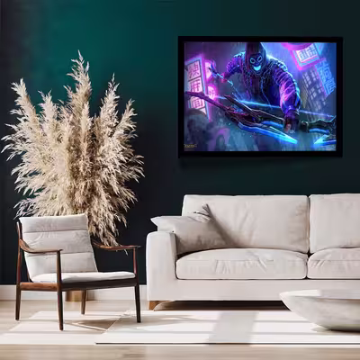 تابلو مدل smite neon hero کد F-17011