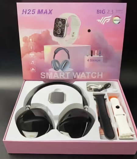 قیمت ساعت هوشمند و هدفون مدل H25 MAX ✅ با 4 بند - سروش موبایل
