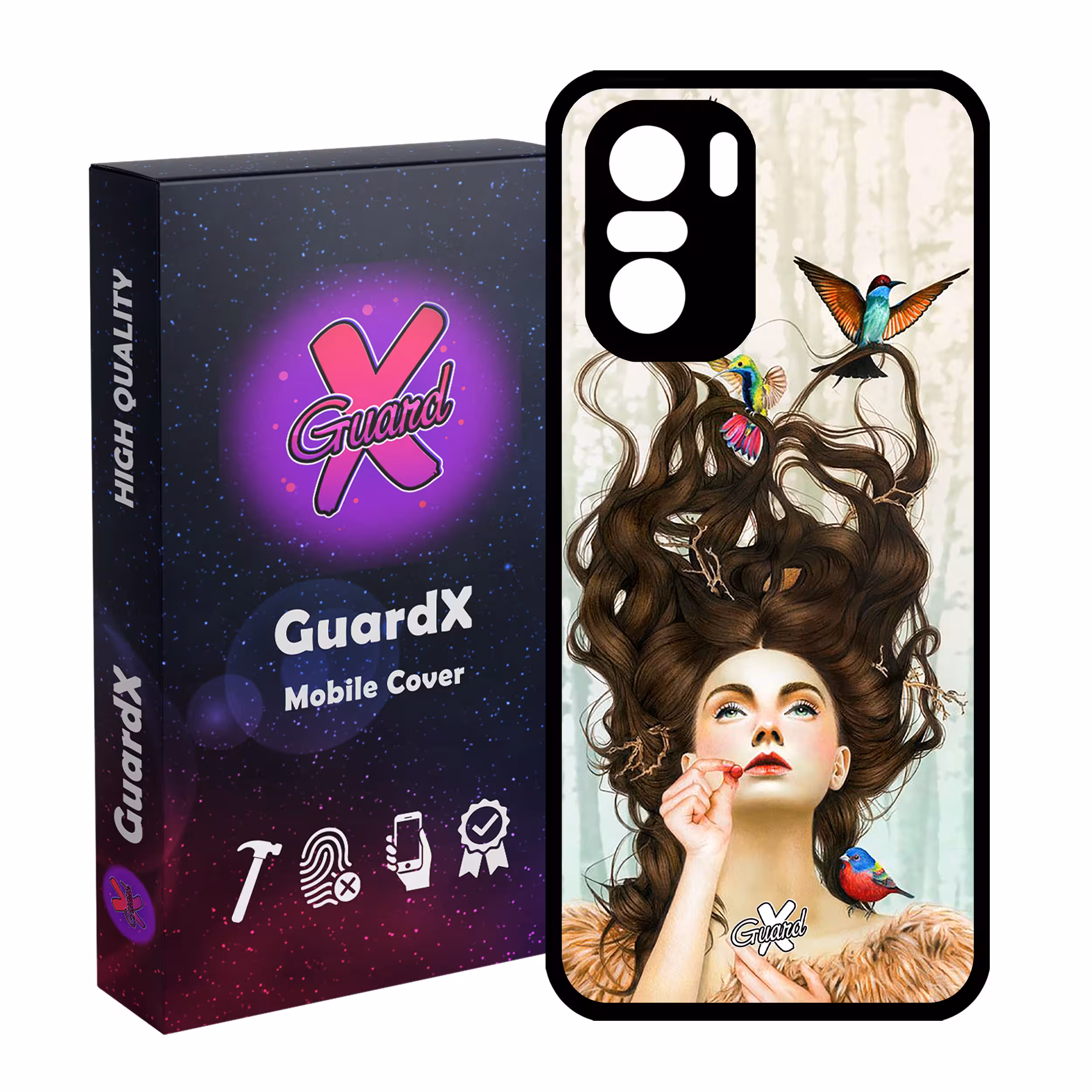 کاور گارد ایکس طرح Girl مدل Glass10290 مناسب برای گوشی موبایل شیائومی Poco F3/MI 11X/MI 11X Pro/Redmi K40/K40 Pro