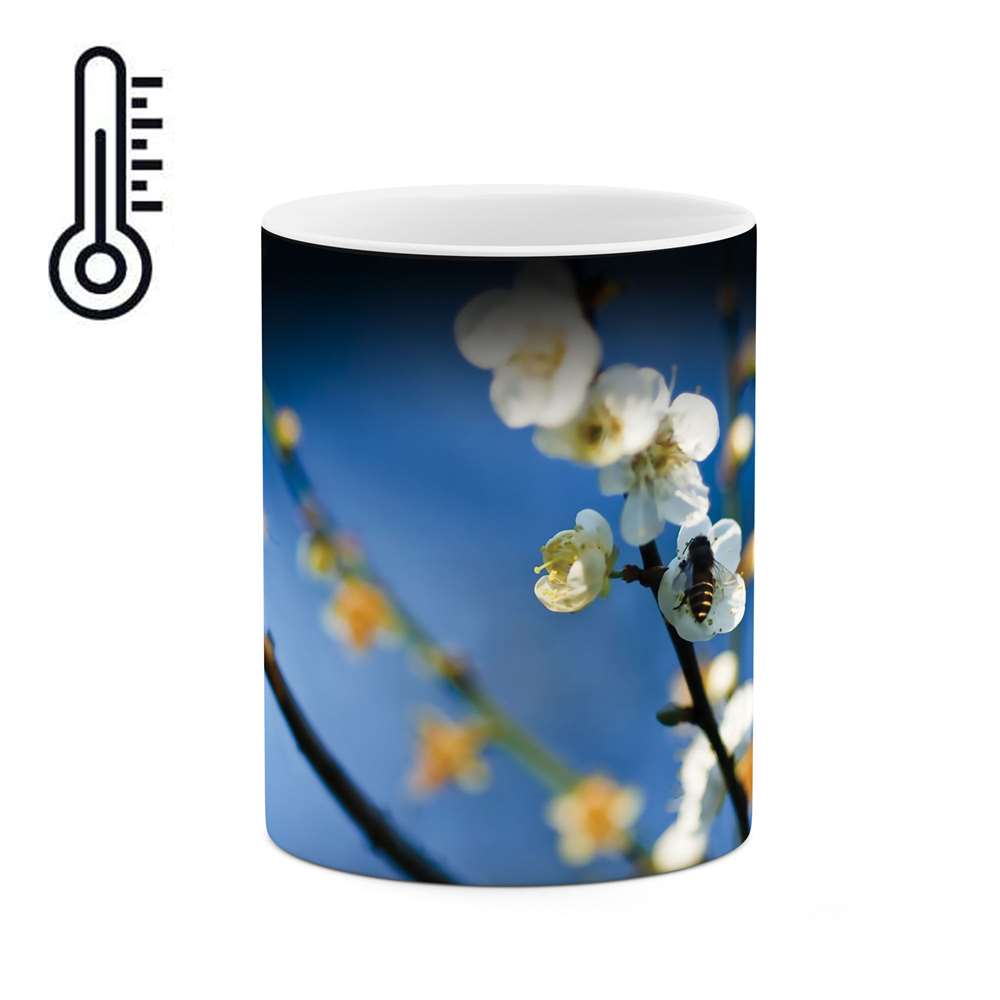 ماگ حرارتی طرح شکوفه گل مدل mgh04010