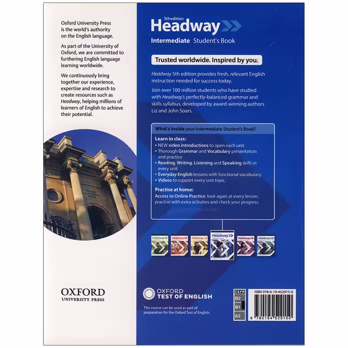 کتاب Headway intermediate اثر Liz &amp; Joha Soars and Paul Hancock انتشارات زبان مهر