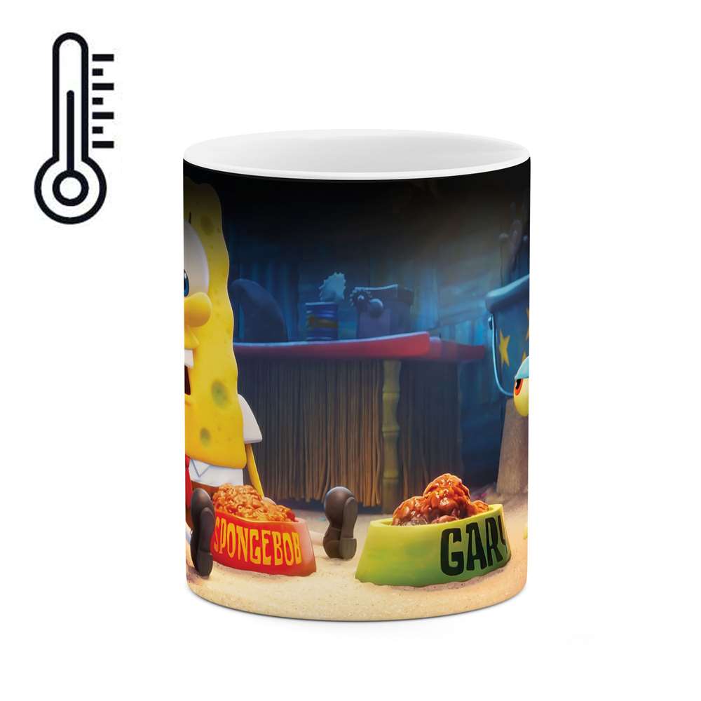 ماگ حرارتی طرح باب اسفنجی مدل mgph02480 