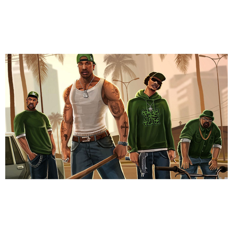 تابلو شاسی مدل T8134 طرح بازی GTA | دنیای قاب