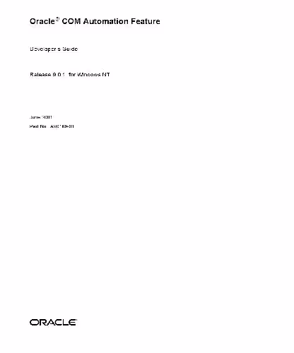 خرید و دانلود نسخه کامل کتاب Oracle COM Automation Feature Developer's Guide