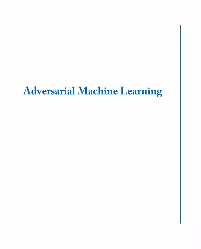 خرید و دانلود نسخه کامل کتاب Adversarial Machine Learning