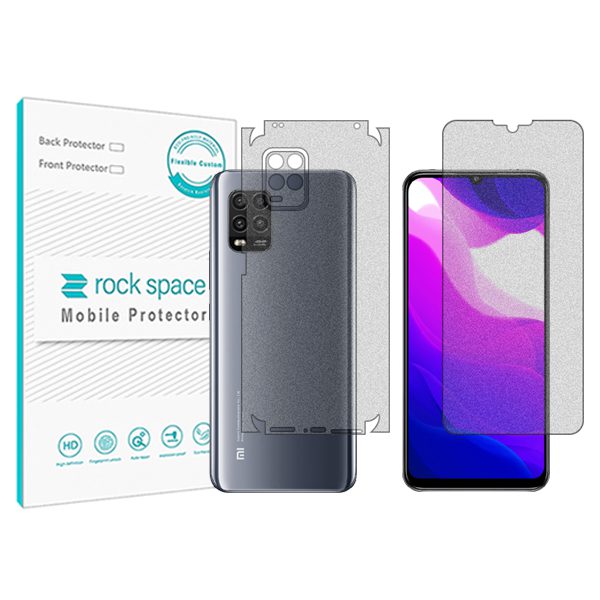 گلس صفحه نمایش و پشت گوشی شیائومی 10 Lite مدل نانو هیدروژل مات برند راک اسپیس کد MS