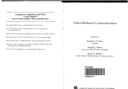 خرید و دانلود نسخه کامل کتاب Video-mediated Communication (Computers, Cognition, and Work)