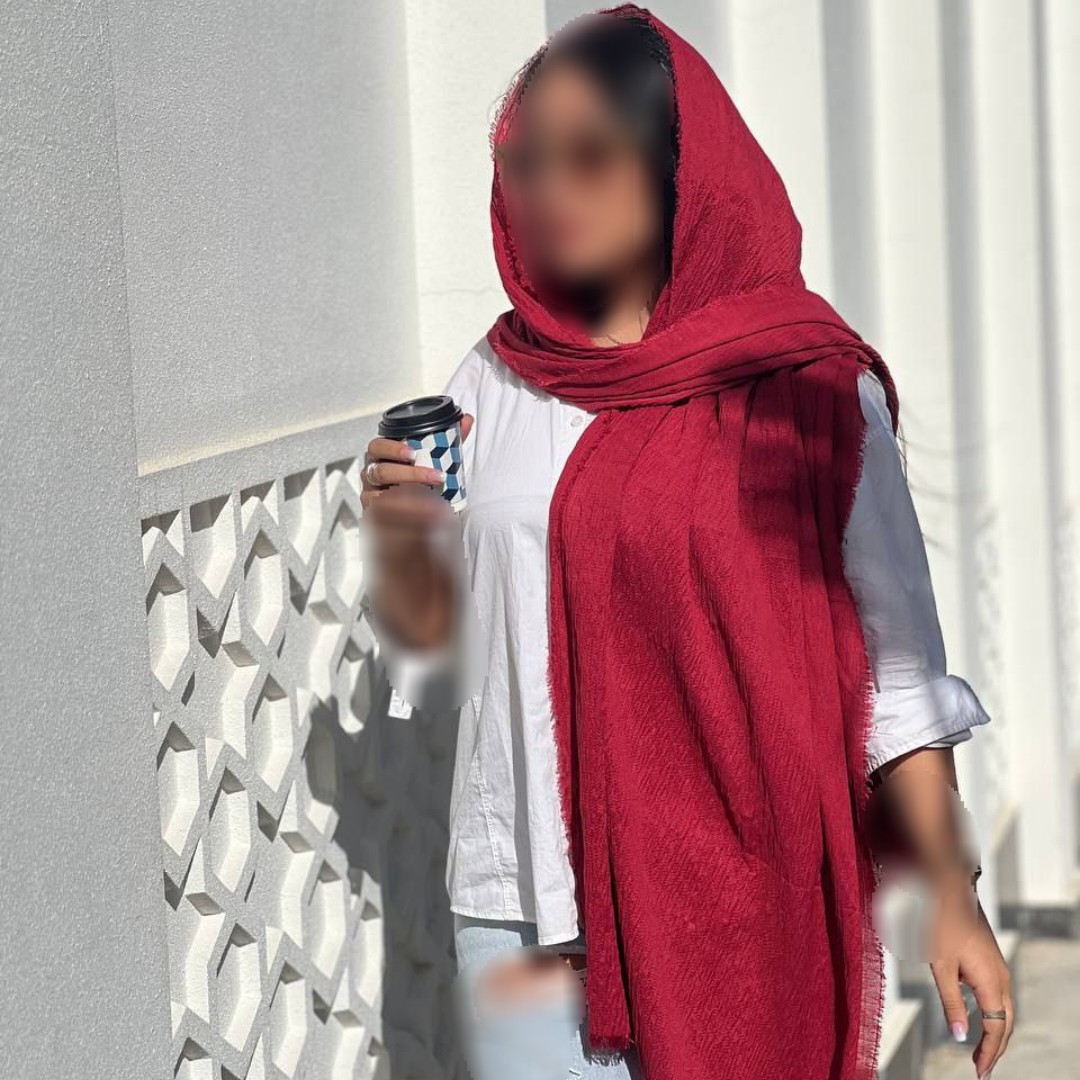 شال پلیسه نخی هنرمندی رنگ اناری(ارسال رایگان)