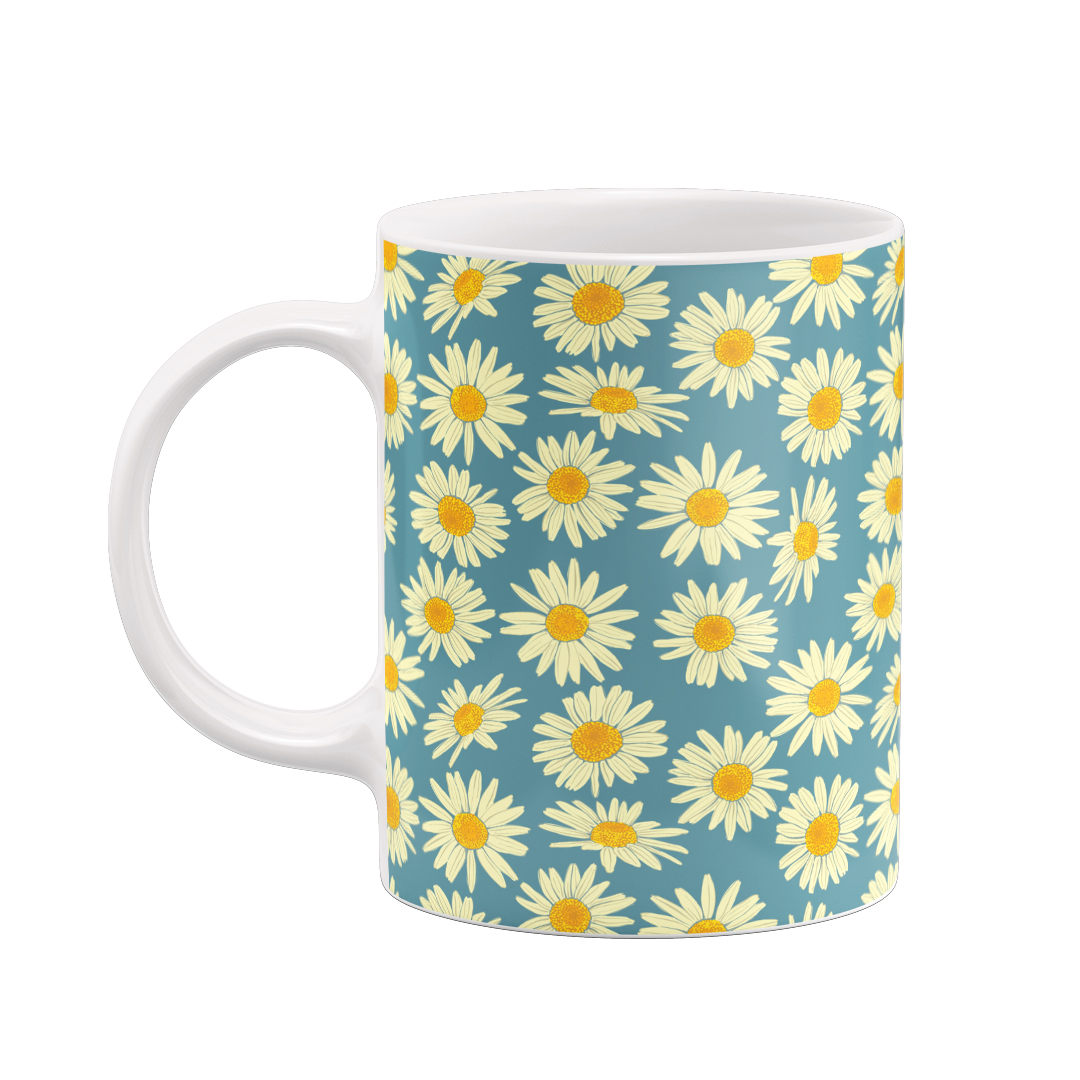 ماگ طرح گل بابونه کد 47