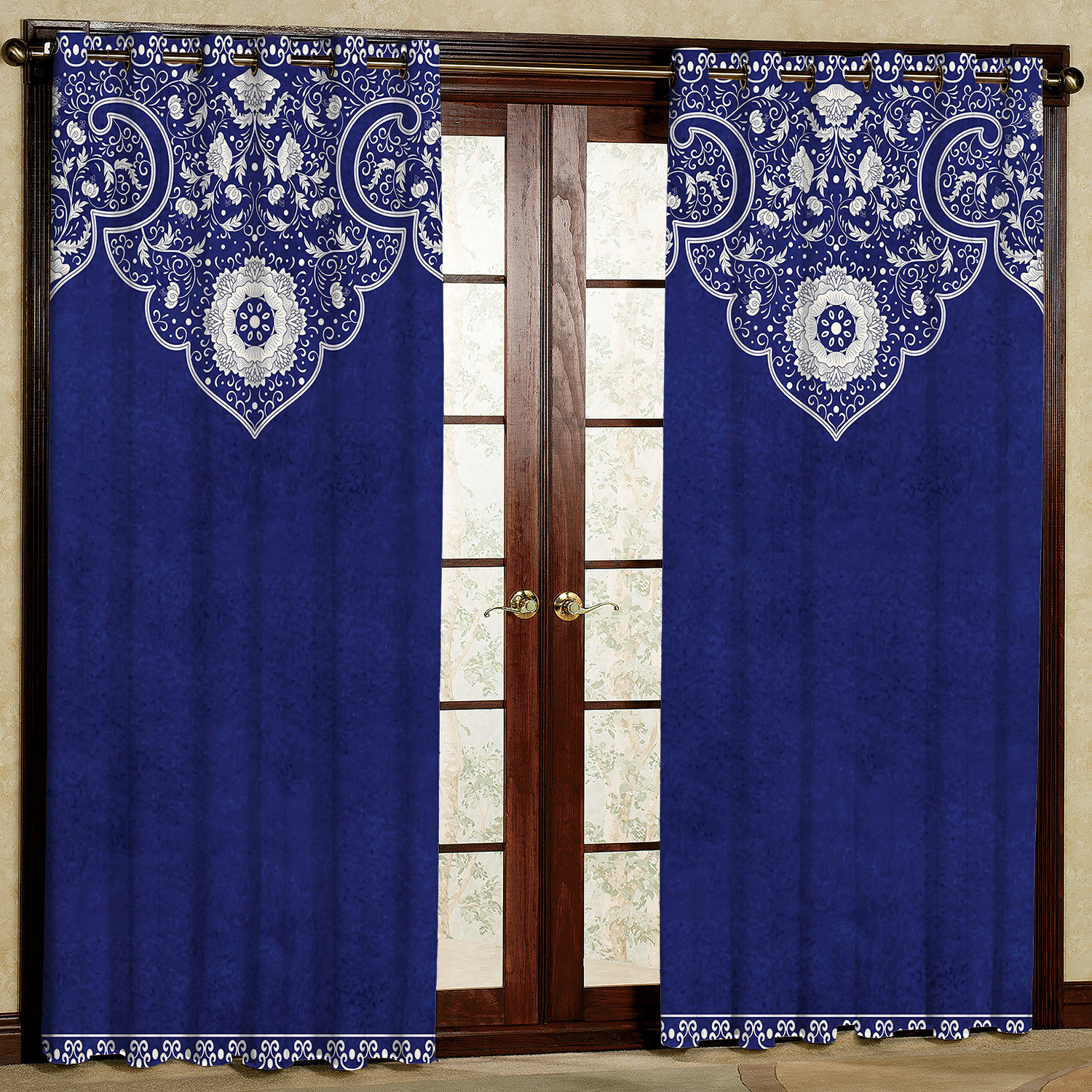 پرده مدل چشم نظر هازان پانچی کد 1334 سایز 140x200 سانتی متر