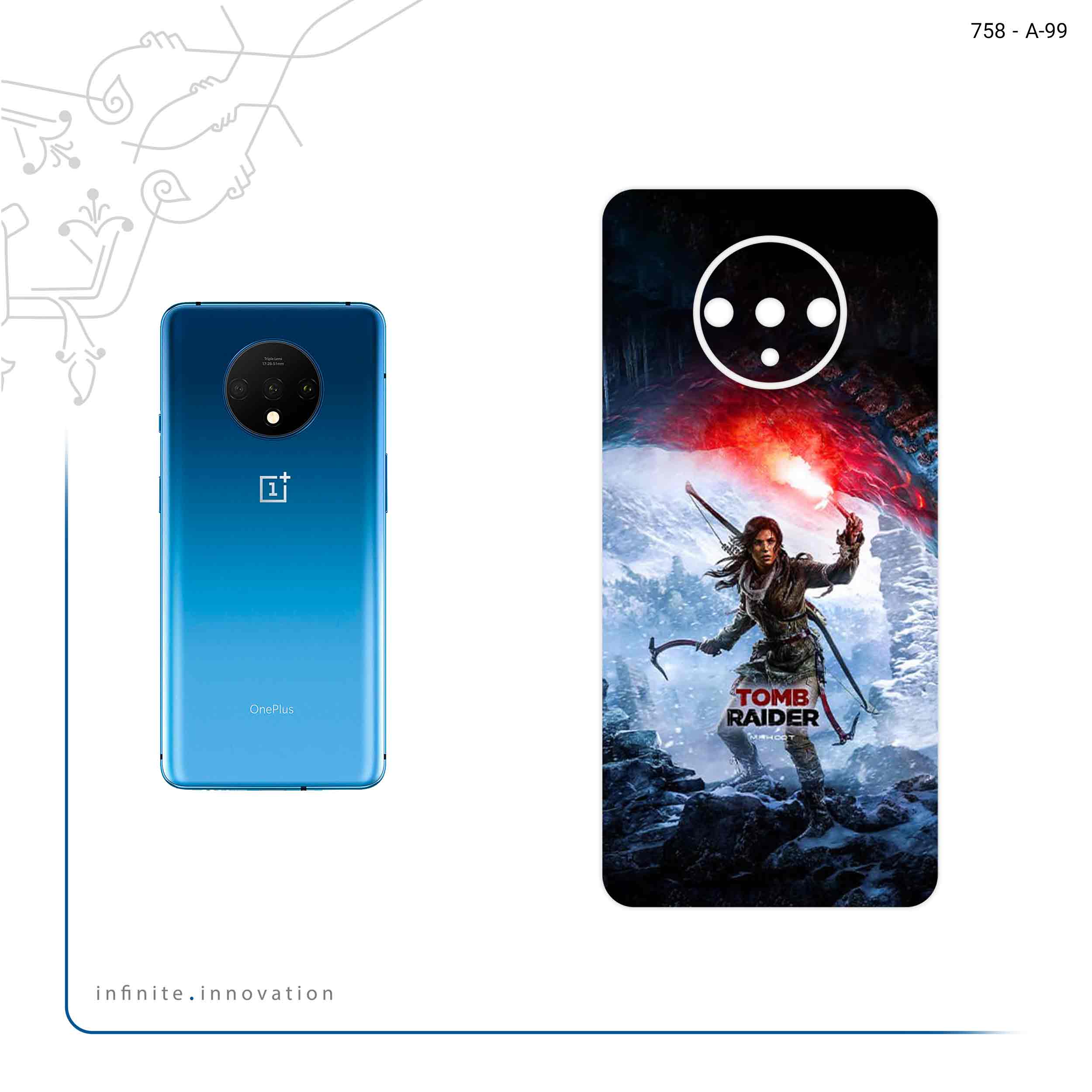 برچسب پوششی ماهوت مدل Tomb Raider Game Series مناسب برای گوشی موبایل وان پلاس 7T