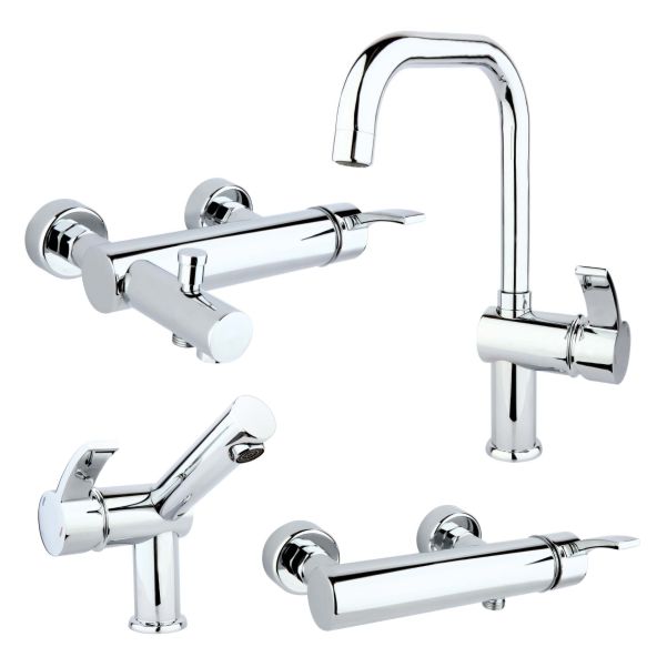 ست شیرآلات 4 تکه برند راسان مدل تندیس