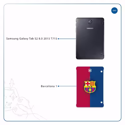 برچسب پوششی ماهوت مدل Barcelona مناسب برای تبلت سامسونگ Galaxy Tab S2 8.0 2015 T715