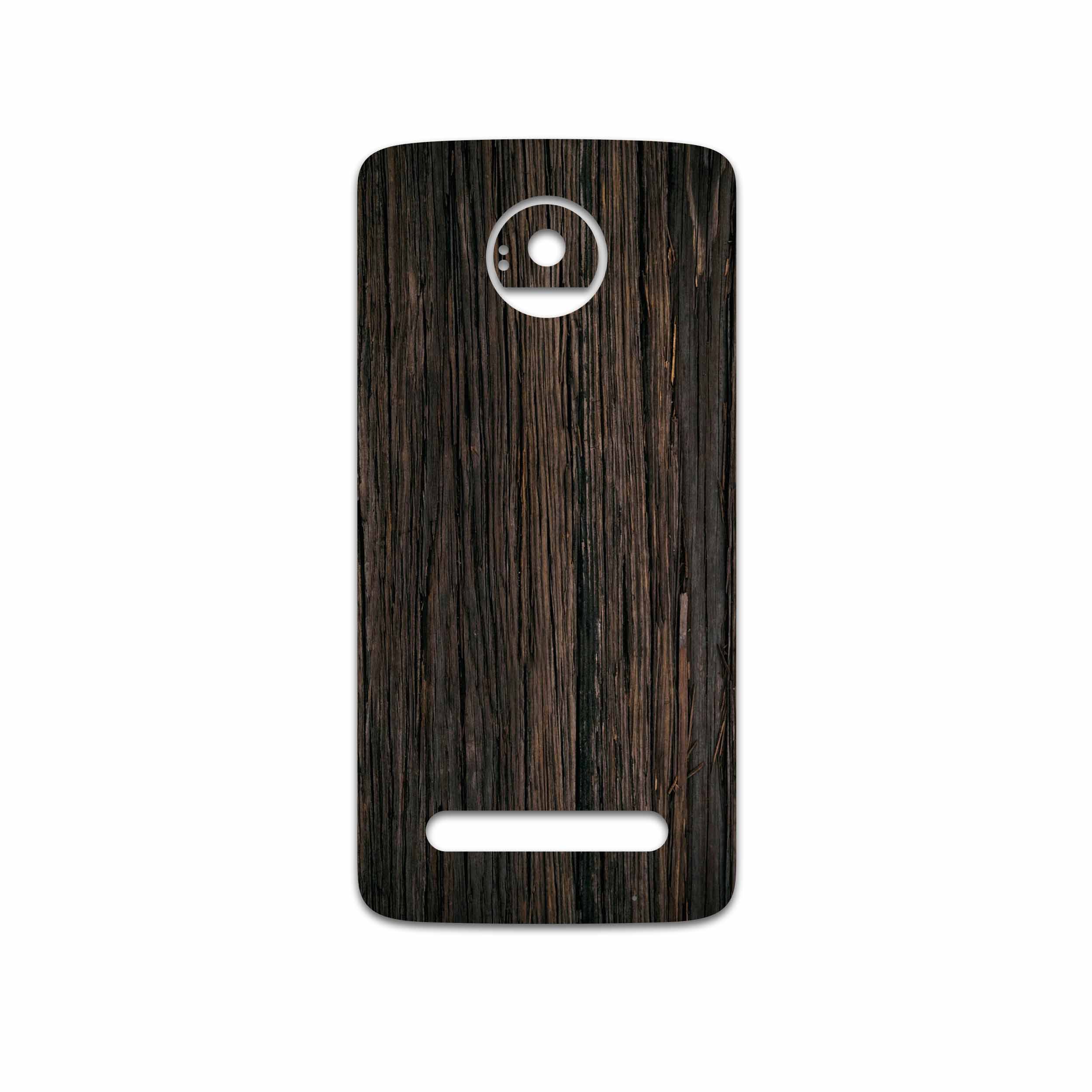 برچسب پوششی ماهوت مدل Burned Wood مناسب برای گوشی موبایل موتورولا Moto Z2 Play