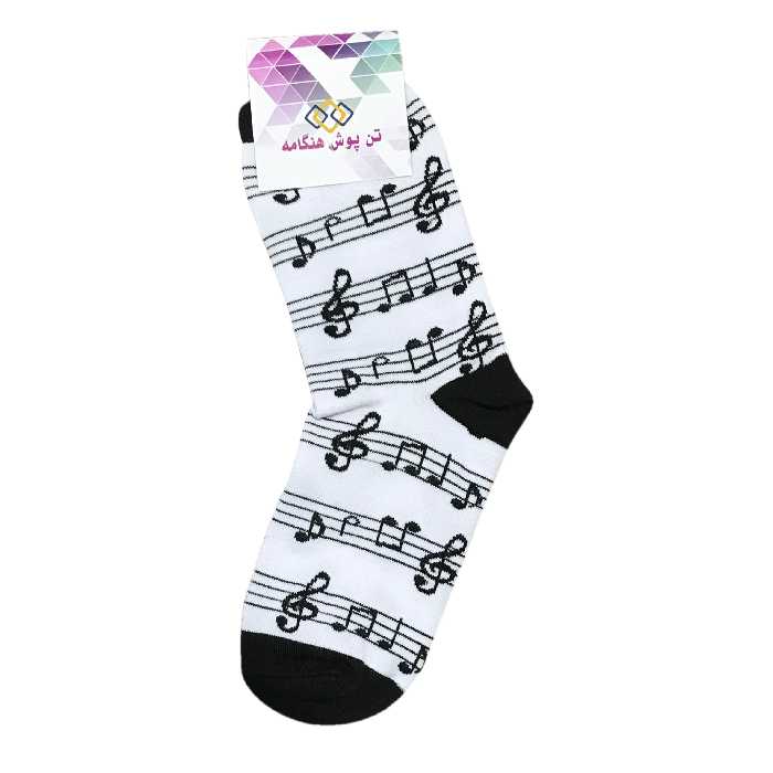 جوراب تن پوش هنگامه مدل نت موسیقی کد W-01