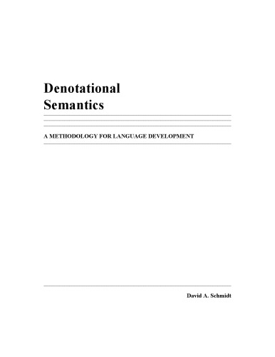 خرید و دانلود نسخه کامل کتاب Denotational Semantics: A Methodology for Language Development