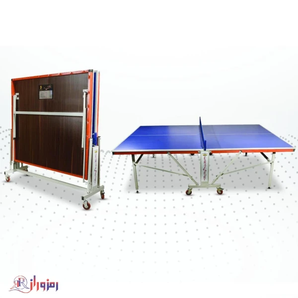 میز پینگ پنگ شیشه ای چرخدار مدل TS2