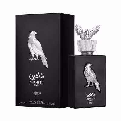 ادو پرفیوم مردانه لطافه مدل شاهین سیلور شاهین نقره ایی حجم 100 میل