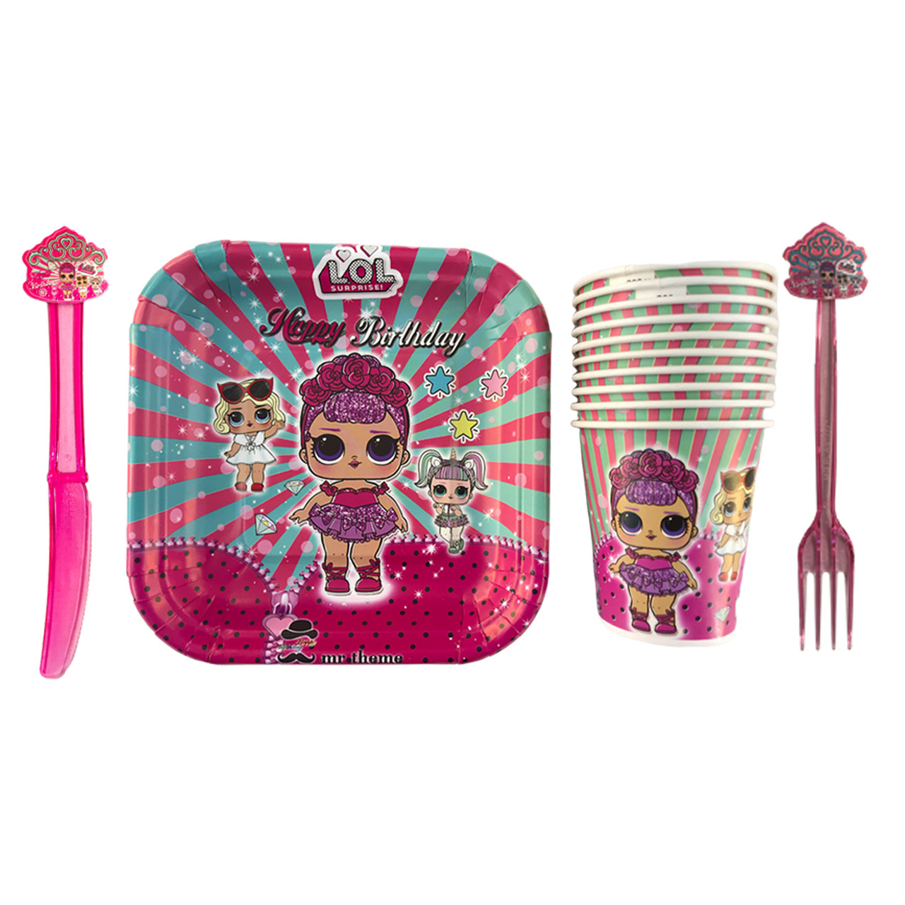 مجموعه 40 عددی تم تولد مستر تم طرح ال او ال